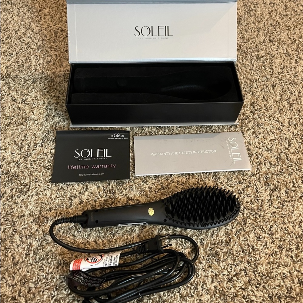 Brand New Soleil Heat Brush 2.0 Black